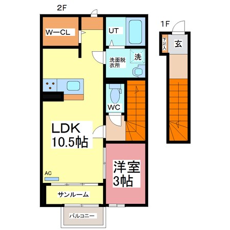 D-room水落町の物件間取画像